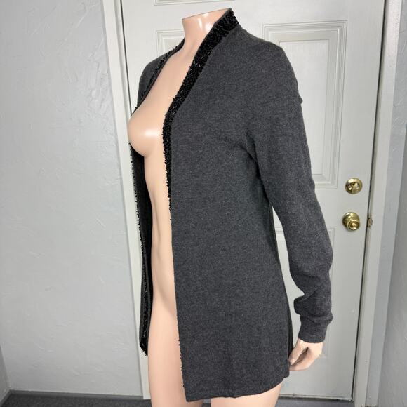 Saks Fifth Avenue Women's Sweater S 100% Cashmere Knit Business L/S Beaded LL12 - Picture 2 of 6